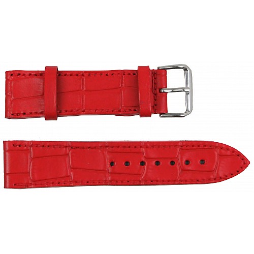 Ремешок для часов кожаный Mykhail Ikhtyar 22 мм Красный (S22-718S red)