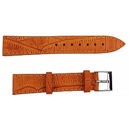 Ремешок для часов кожаный Mykhail Ikhtyar 18 мм Рыжий (S18-418S orange)