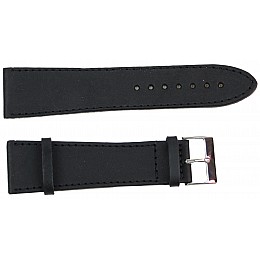 Ремешок для часов кожаный Mykhail Ikhtyar ширина 24 мм Черный (S24-546S black)