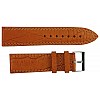 Кожаный ремешок для часов под крокодила Mykhail Ikhtyar ширина 24 мм Рыжий (S24-418S orange)