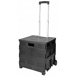 Складная транспортная тележка для покупок тачка кравчучка EASYmaxx 45х9х43 см Черный (100341230)