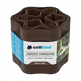 Бордюр газонний хвилястий / коричневий / 15 см x 9 м Cellfast