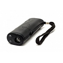 Миниатюрный ультразвуковой портативный отпугиватель собак Aokeman с фонариком AD-100 Черный (hub_UDkg01353)