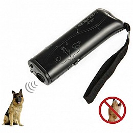 Профессиональный ультразвуковой отпугиватель от собак с фонариком Repeller AD 100 Prof S с функцией тренировка черный