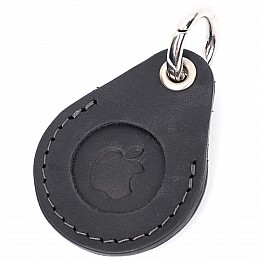 Кожаний брелок-тримач для Apple AirTag GRANDE PELLE 11614 Чорний