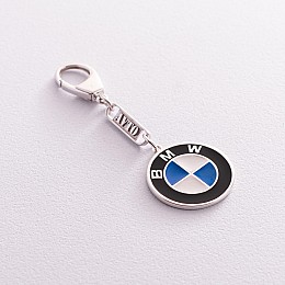Срібний брелок для автомобіля BMW 9013.1 Оникс 6.23 г Синій Білий Чорний