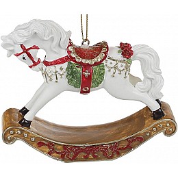 Підвісна декоративна фігурка Білий кінь BonaDi DP113260