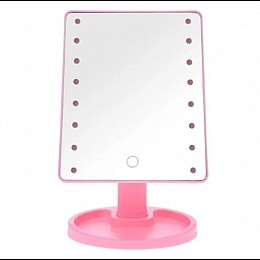 Настольное зеркало с подсветкой HLV Large 16 LED Mirror 5308 Pink