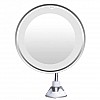 Зеркало на присоске с LED подсветкой круглое Flexible White (10672-hbr)