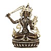 Статуя Манджушрі (тиб. Джампел Янг) Бронза, часткове сріблення Ручна робота Kailash 15 см (26778)