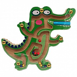 Деревянная магнитная игрушка Лабиринт Limo Toy MD 1792-1 Крокодил