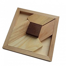 Деревянная головоломка Круть Верть Черный квадрат большой 2х12х12 см (nevg-0033)