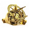 Солнечные часы None с компасом бронзовые настольные 12х12х4 см (DN26756)