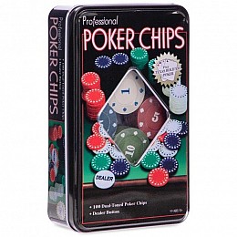 Набір покерних фішок у коробці №100t 100 фішок Poker Range Black (10570-hbr)