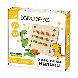 Деревянная игра "Крестики-нолики" Igroteco 900576 11х11 см