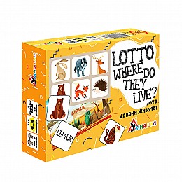 Развивающая настольная игра "Lotto Where do they live?" УМНЯШКА 2132-UM английский язык