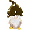 Декоративная игрушка Гномик-гриб 22 см зеленая шапка BonaDi DP219327