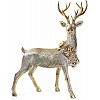 Фігура для новорічного декору Золотий олень з вінком Bona DP42820