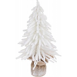 Декоративная игрушка елка Белая Елочка 20х20х35 см в мешочке BonaDi DP219375