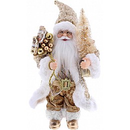 Декоративний Santa в золотому кольорі з ялинкою та подарунками BonaDi 30см DP219415