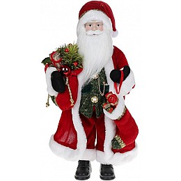 Новорічна фігурка Санта з носком 46см (плюшева іграшка), червоний Bona DP73699