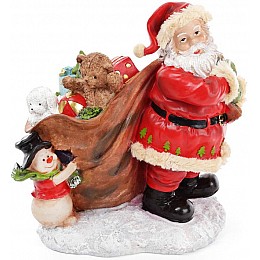 Новорічна статуетка Санта з подарунками 28 см Bona DP42716