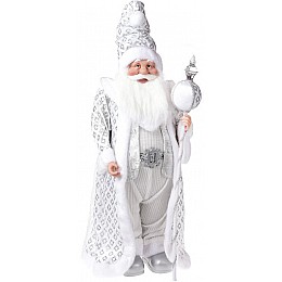 Фігура Santa з посохом 71 см срібло Bona DP42999
