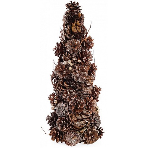Декоративная елка Шишки золотистые с натуральными шишками Bona DP42840