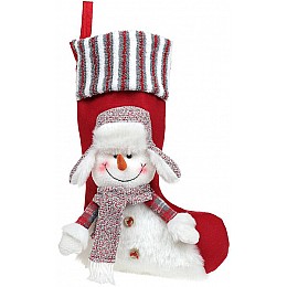Новорічний декор-носок Snowman червоний DP186334