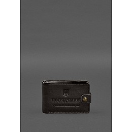 Кожана обкладинка-портмоне для посвідчення учасника бойових дій (УБД) Темно-коричнева BlankNote