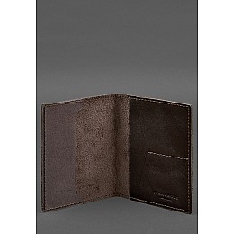Кожана обкладинка для військового квитка з кишенями 7.2 темно-коричнева BlankNote