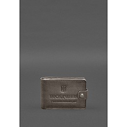 Кожаная обложка-портмоне для удостоверения участника боевых действий (УБД) Темно-бежевая BlankNote