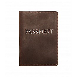 Обложка на паспорт DNK Leather Паспорт-H col.F 15,5х9,8 см Темно-коричневая