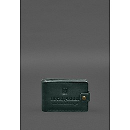 Кожана обкладинка-портмоне для посвідчення учасника бойових дій (УБД) Зелена BlankNote