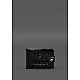 Кожаная обложка-портмоне для удостоверения участника боевых действий (УБД) Черная BlankNote
