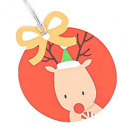 Бирка-открытка Lesko Deer Rudolph для новогодних подарков