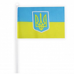 Флаг України з тризубцем 45 х 30 см MIC (20-7)