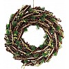 Вінок новорічний декоративний Зелені гілочки з природними шишками Bona DP42834