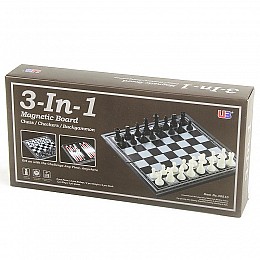 Шашки, шахматы, нарды магнитные UB 3 в 1 38810 25х25 см