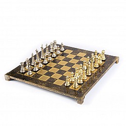 Шахматы MANOPOULOS 7.4 кг 44х44 см Коричневые (S33BRO)