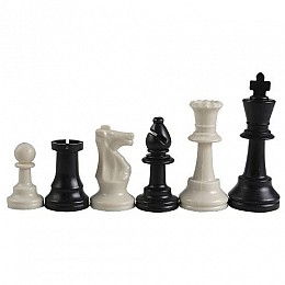 Шахматные фигуры ShachQueen Стаунтон пластик без утяжелителя E210 97 мм