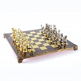 Шахматы "Manopoulos", "Греко-римские", латунь, в деревянном футляре, коричневые, 44х44см (S11BRO)