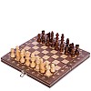 Шахматы, шашки, нарды 3 в 1 деревянные с магнитом SP-Sport W7701H 24см x 24см Коричневый