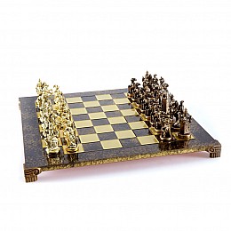 Шахматы Manopoulos, Мушкетеры, латунь, в деревянном футляре, 44х44см Коричневый (S12CBRO)