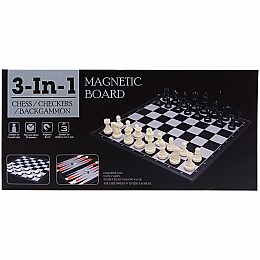 Магнитные шахматы 3 в 1 Bambi 20160 нарды шахматы шашки