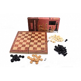 Шахматы деревянные BK Toys S3031 3 в 1