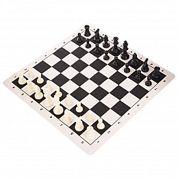 Шахматные фигуры пластиковые с тканевым полотном для игр SP-Sport P401 (SK001022)