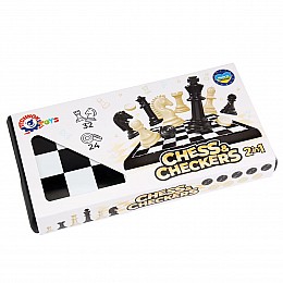 Шахматы и шашки Технок 2в1 (9079)