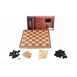 Шахматы деревянные BK Toys S2416 3 в 1