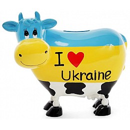 Копилка-коровка I love Ukraine 16.5х9х14 см ceramic Bona DP42059